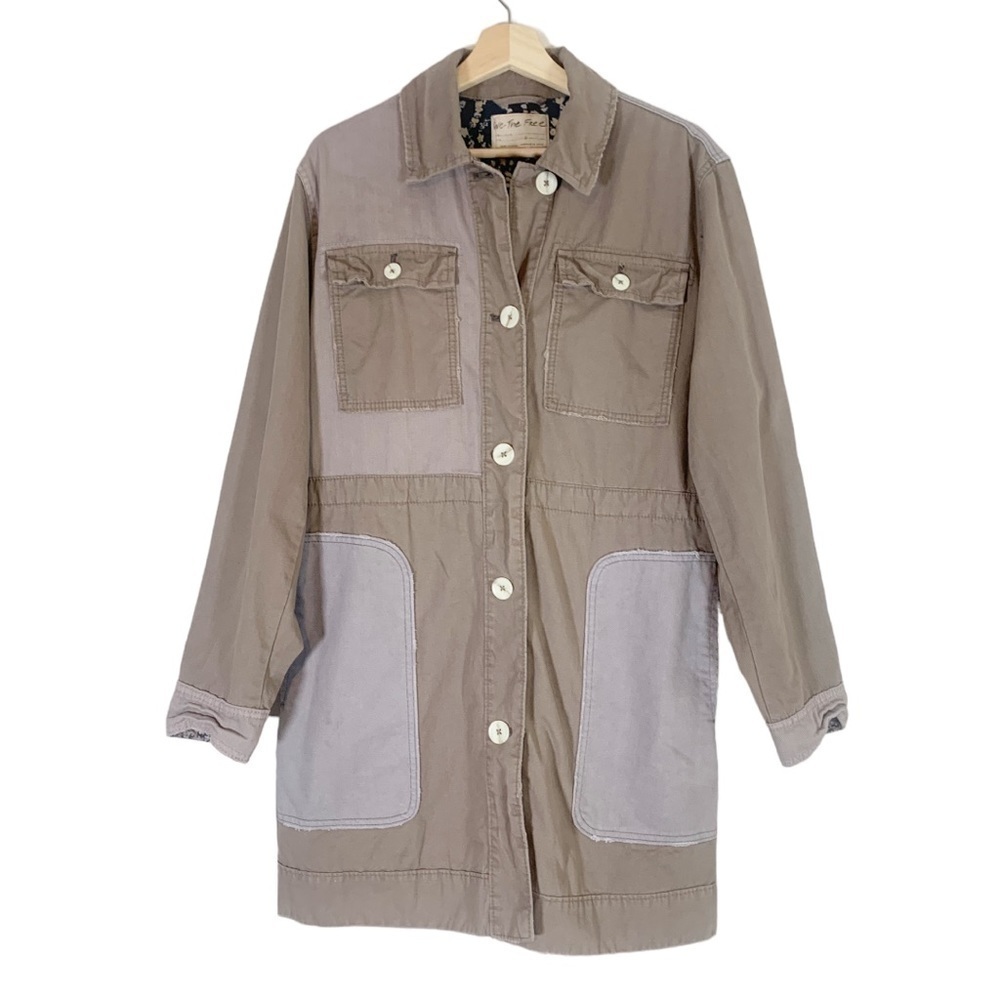 Free People We the Free Apollo Distressed Utility Jacket Size Small - Picture 3 of 10